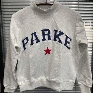 Parke Heather Gray Varsity Star Mock Neck Sweatshirt – Trendy, Warm & Comfy